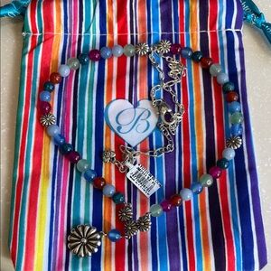 Brighton “Kyoto in Bloom” Multicolor Beaded Necklace with Silver Accents